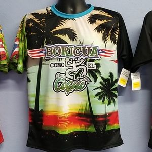 BORICUA COMO EL COQUI TSHIRT.  GUFEAO PUERTO RICO